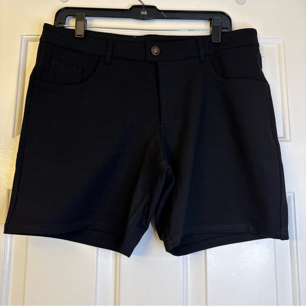 Timoteo Mens Stretch Shorts Size 34 7” Inseam Black Short Inseam Modern Casual